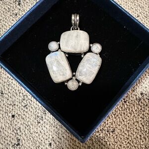Rainbow Moonstone Sterling Pendant